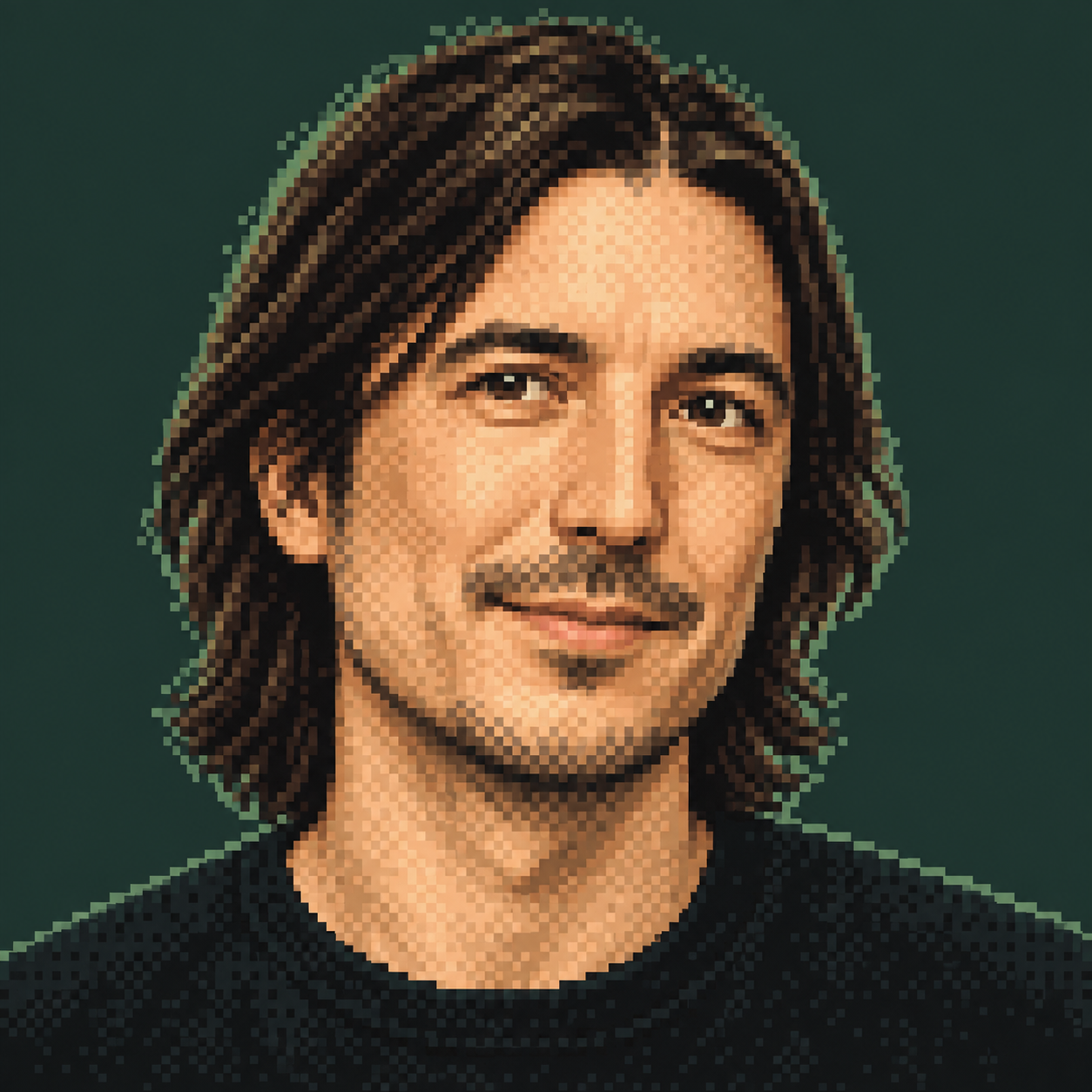 Pixel-art portrait of Vlad Tenev